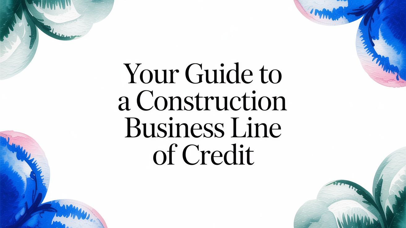Your Guide to a Construction Business Line of Credit