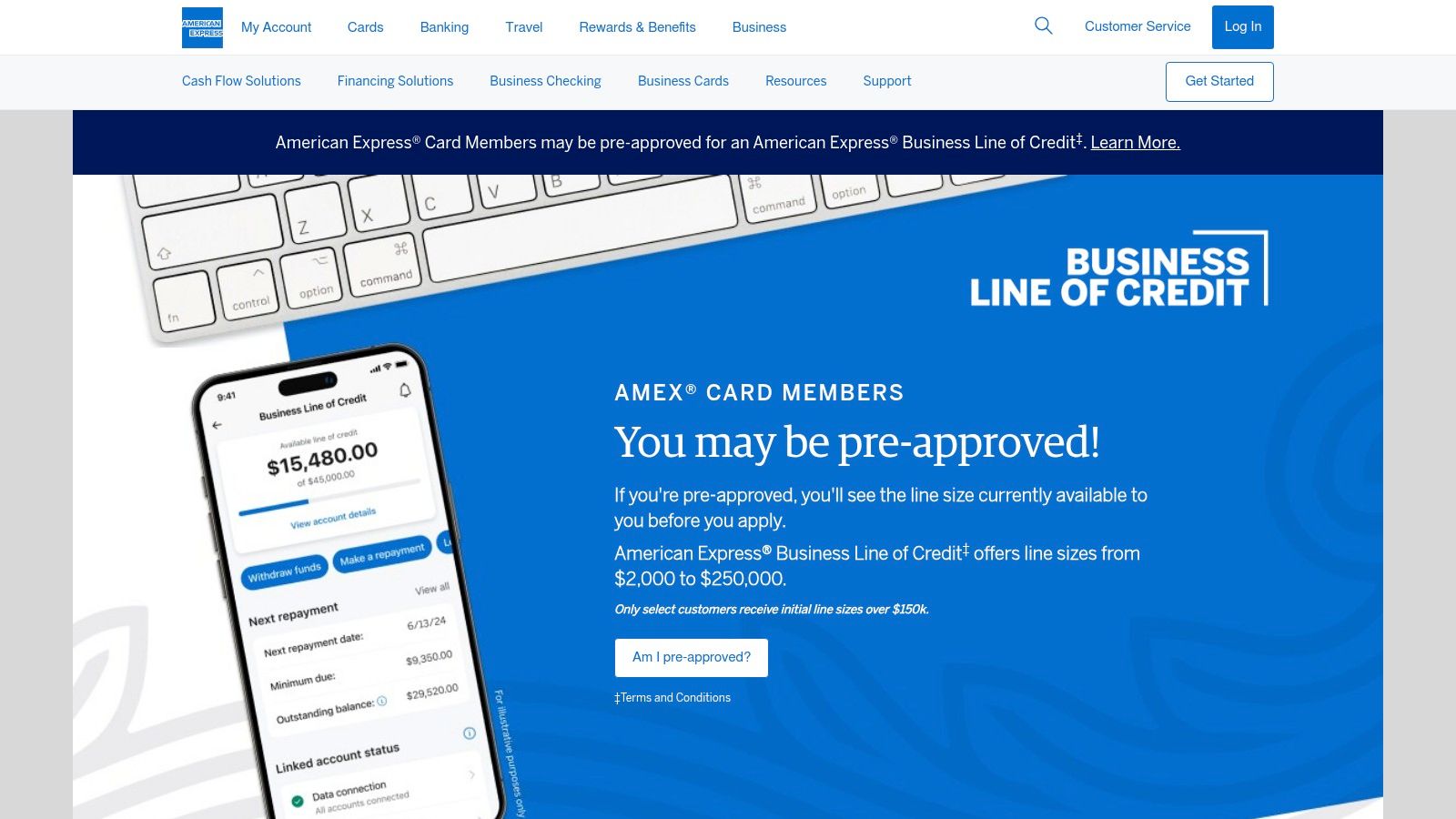 American Express Business Blueprint (Business Line of Credit)