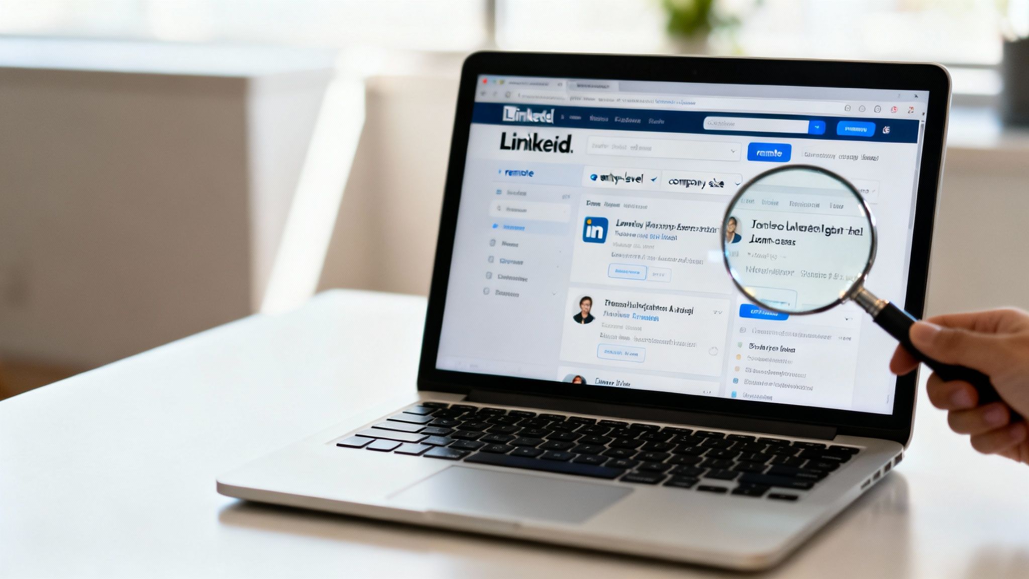 Master how to use linkedin for job search: Tips for Students 2 Woman searching for jobs on her laptop