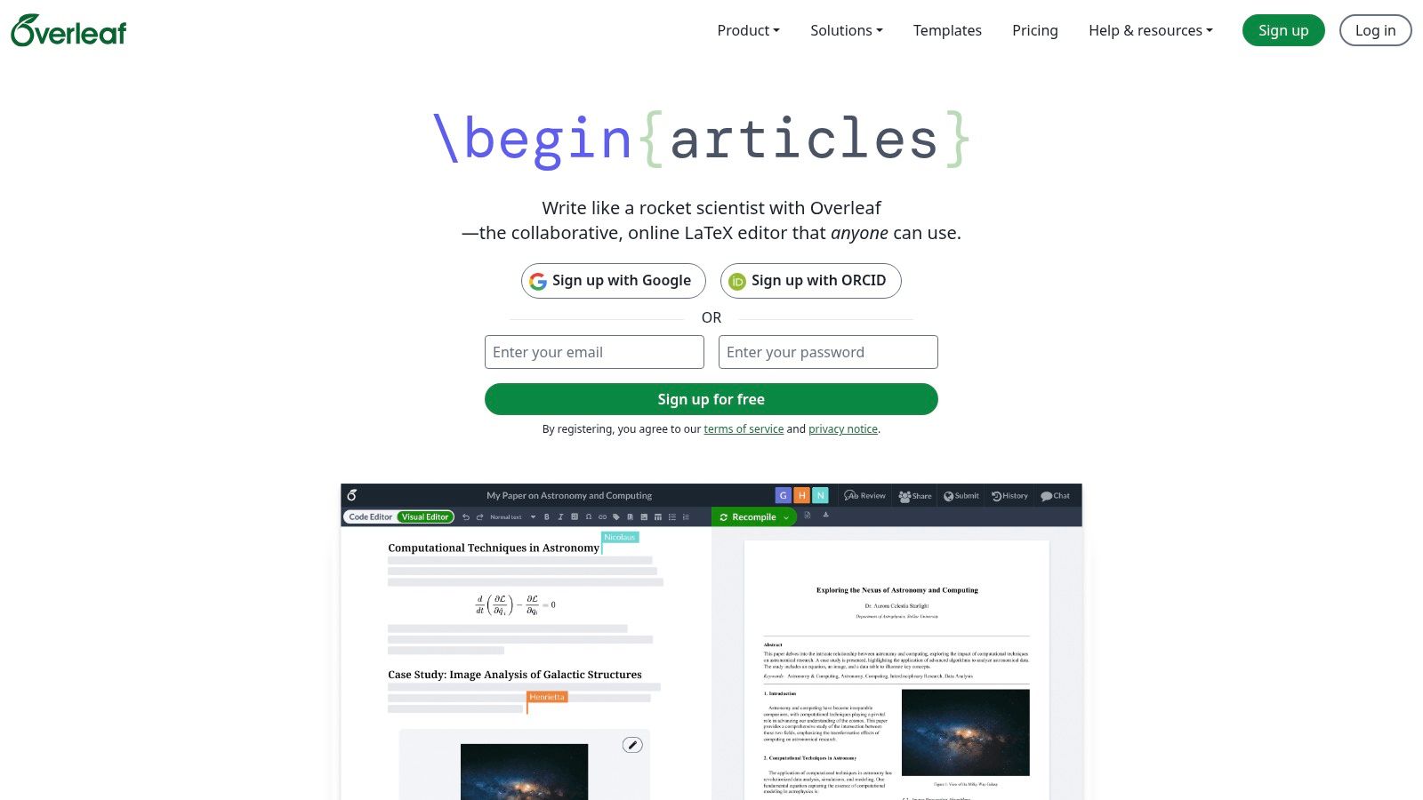 Overleaf (LaTeX) — Resume/CV Templates