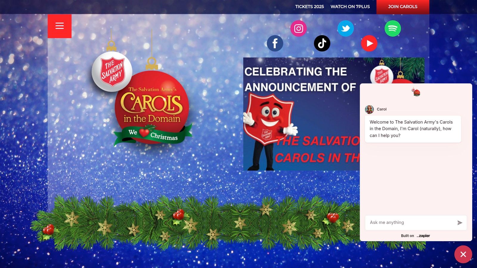 The Salvation Army’s Carols in the Domain (Sydney)