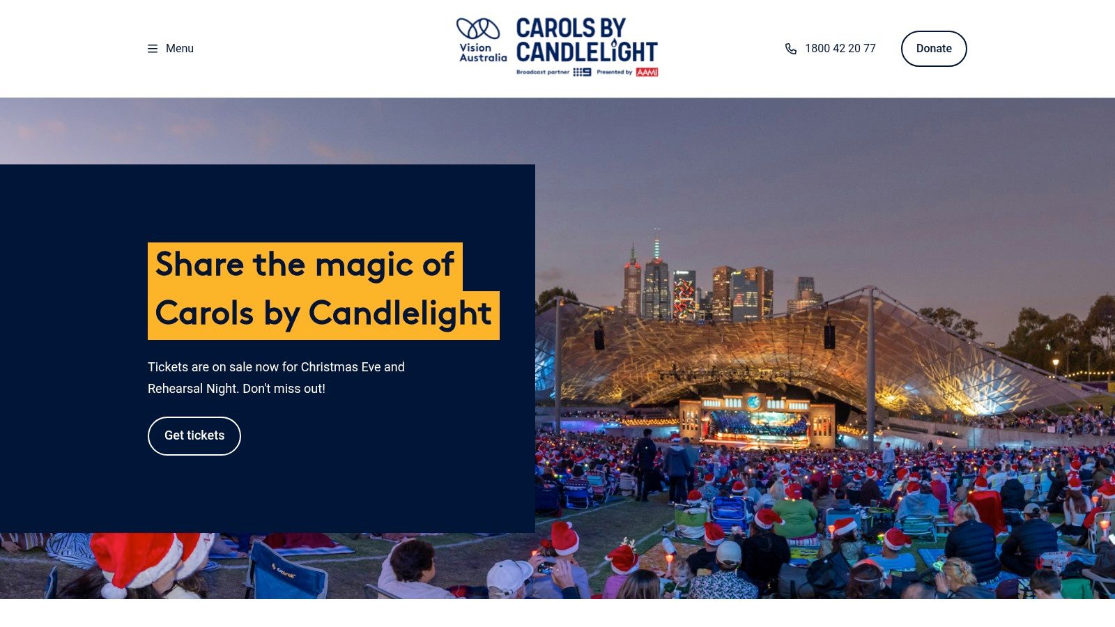 Vision Australia — Carols by Candlelight (Melbourne)