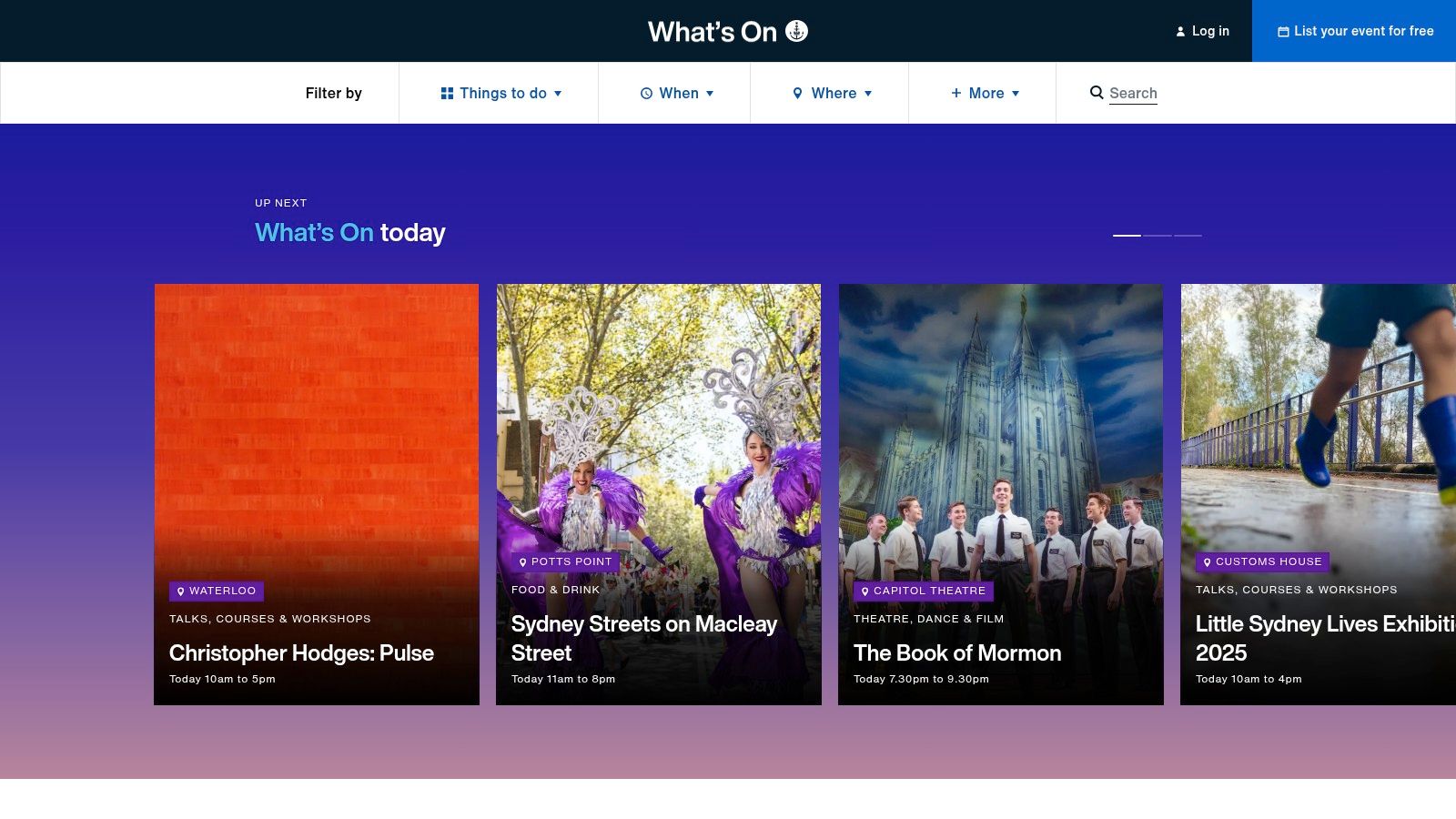 What’s On Sydney (City of Sydney)