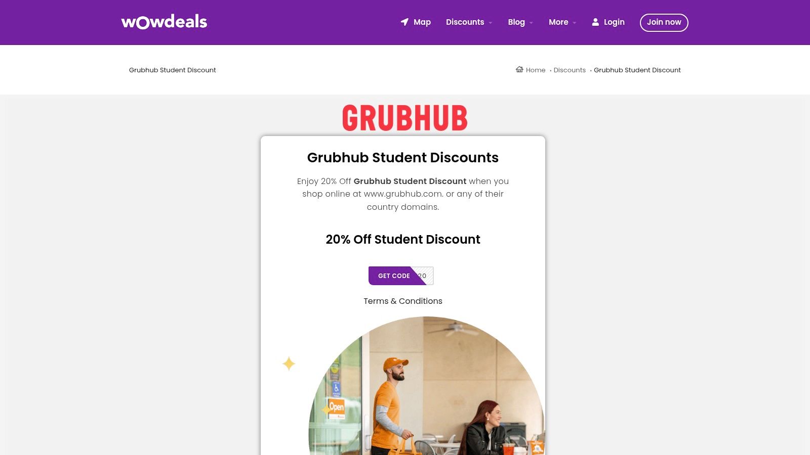 20% Off Grubhub Student Discount Code | Student Wow Deals