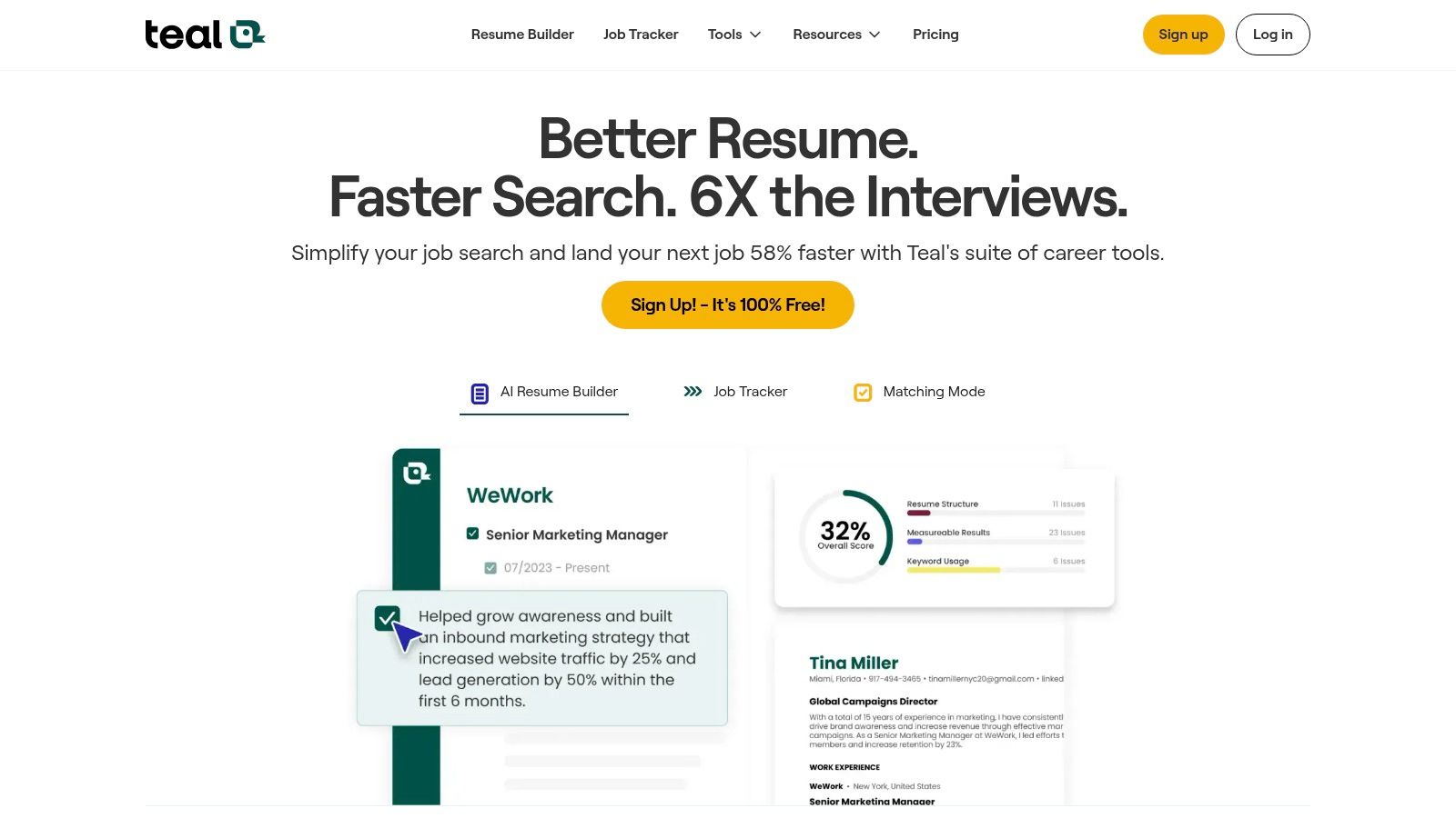 Teal Resume Builder (Teal)