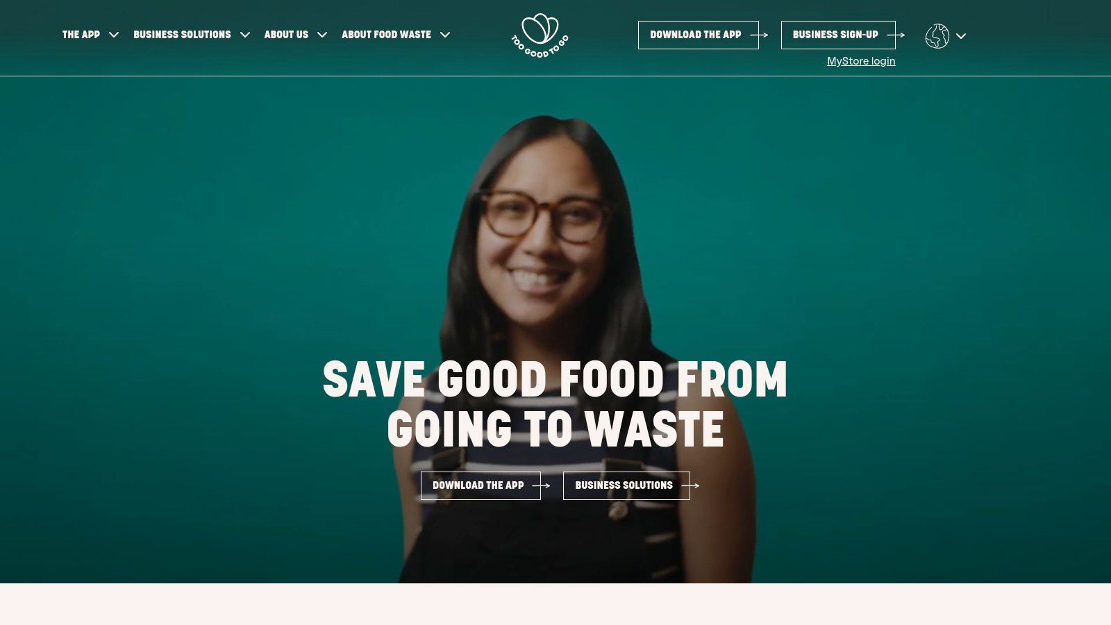 A collage of various food items including pastries, bread, and prepared meals, representing the variety available in a Too Good To Go Surprise Bag.