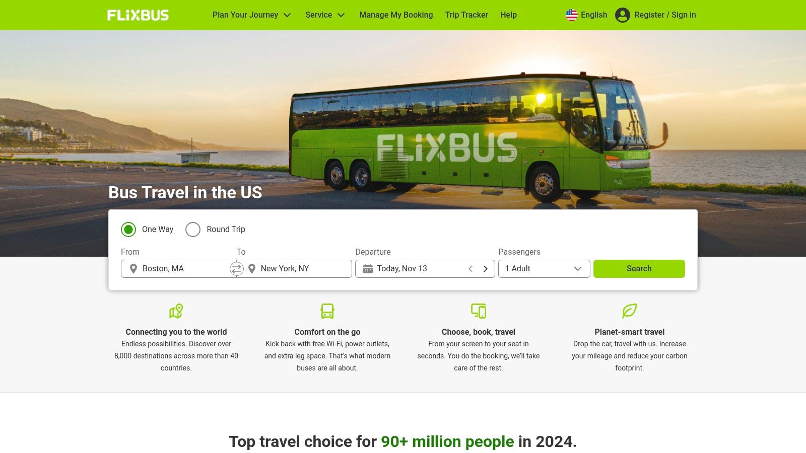 FlixBus (via UNiDAYS student codes)