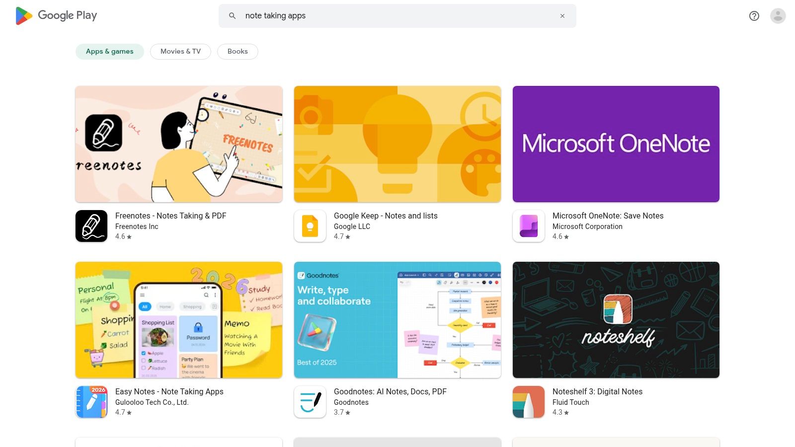 The 12 Best Note Taking App for Students in 2026 11 Google Play Store – Note-Taking Apps (search results)