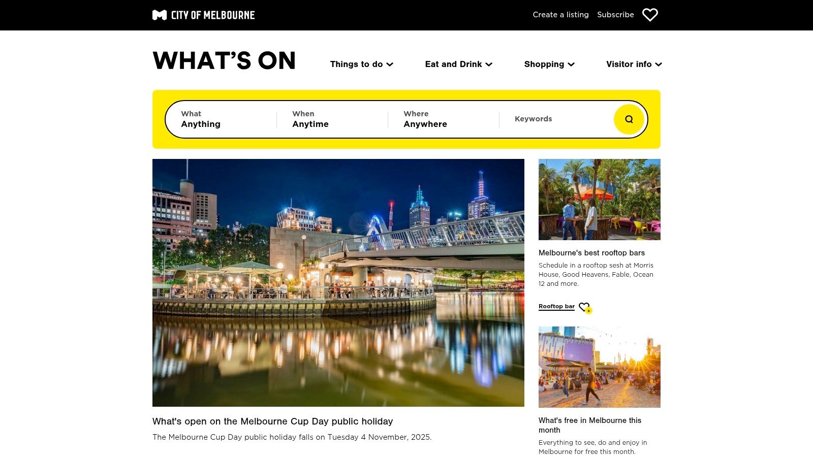 What’s On Melbourne (City of Melbourne)