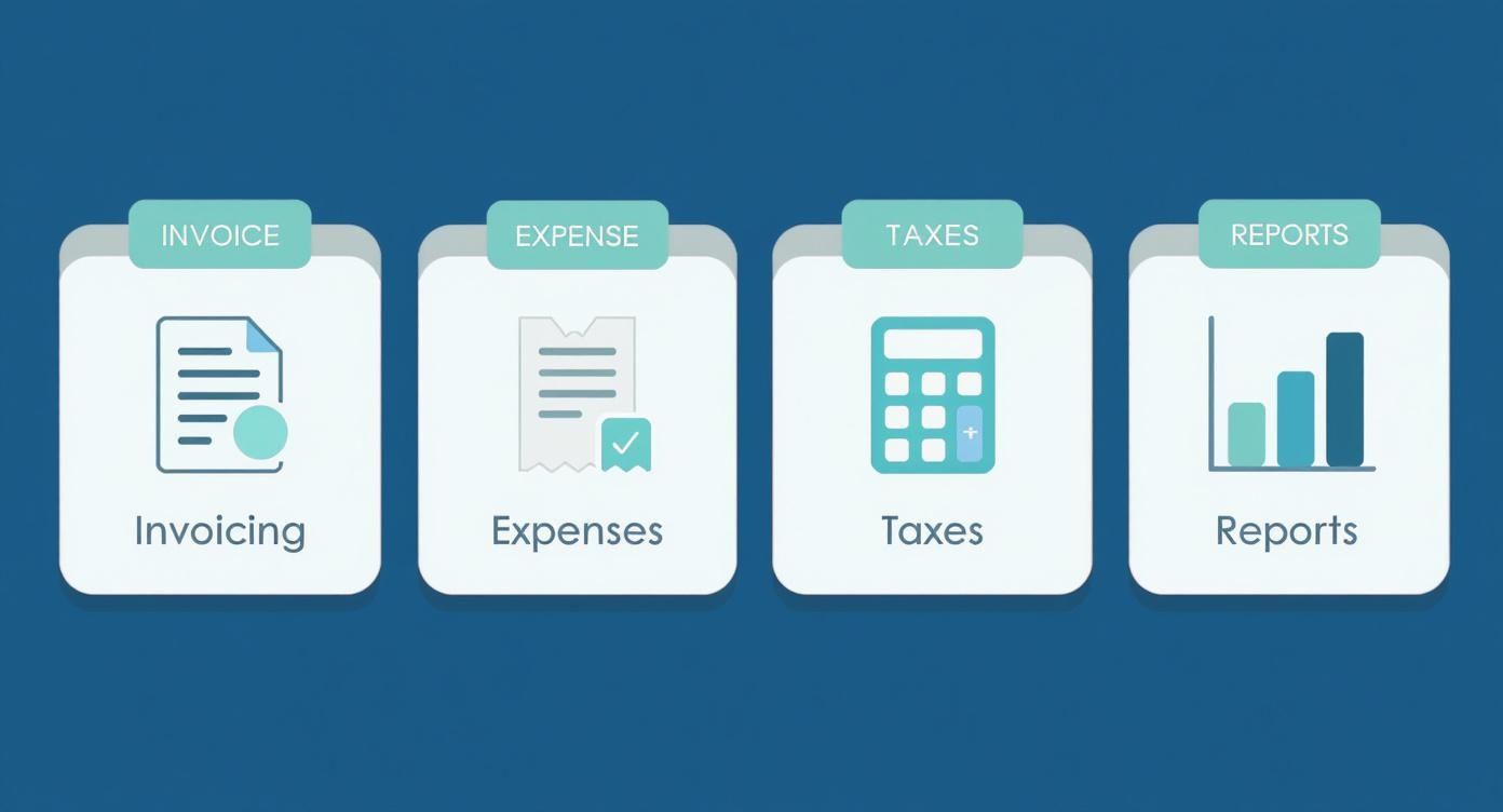 Infographic about best accounting software for self employed