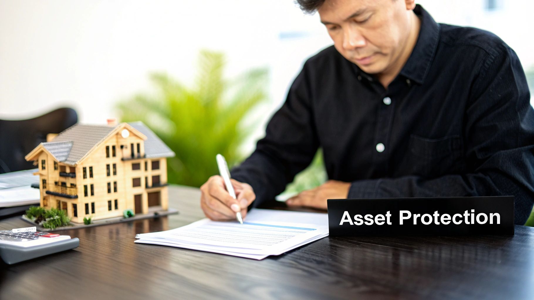 A modern, architecturally interesting house in a leafy Queens neighborhood, representing a significant family asset.