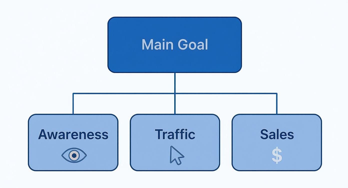 Infographic about objectives of a campaign