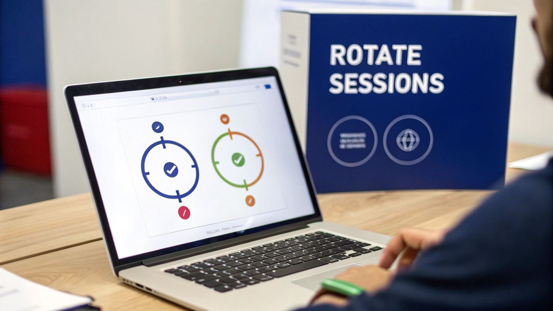 Diagram showing the difference between rotating proxies and sticky sessions