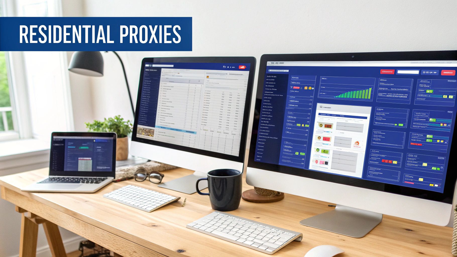 A digital illustration showing a maze of IP addresses leading to a secure, anonymous endpoint, representing the path to true online privacy.