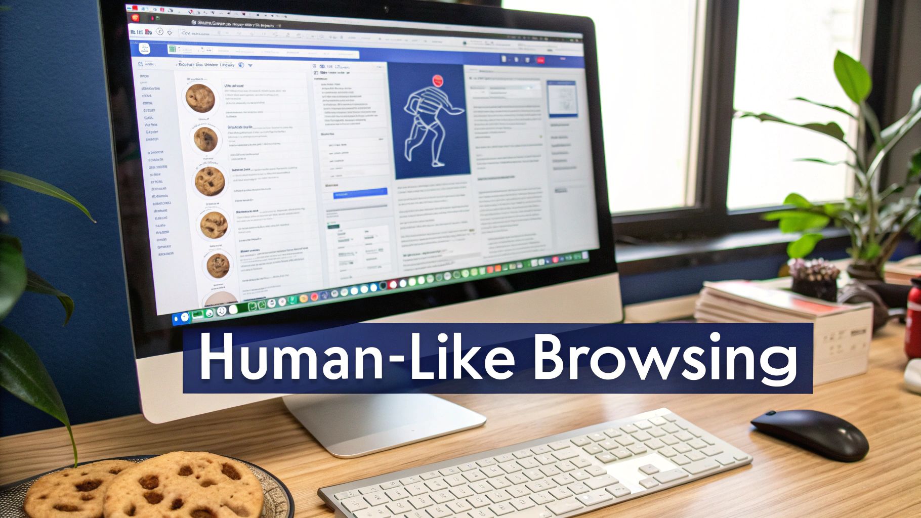 A diagram showing a network of interconnected nodes representing browser behavior