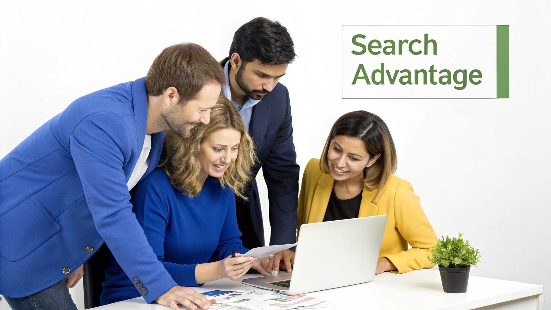 A visual representation of data points being extracted from a Google search results page, illustrating the concept of scraping for business intelligence.