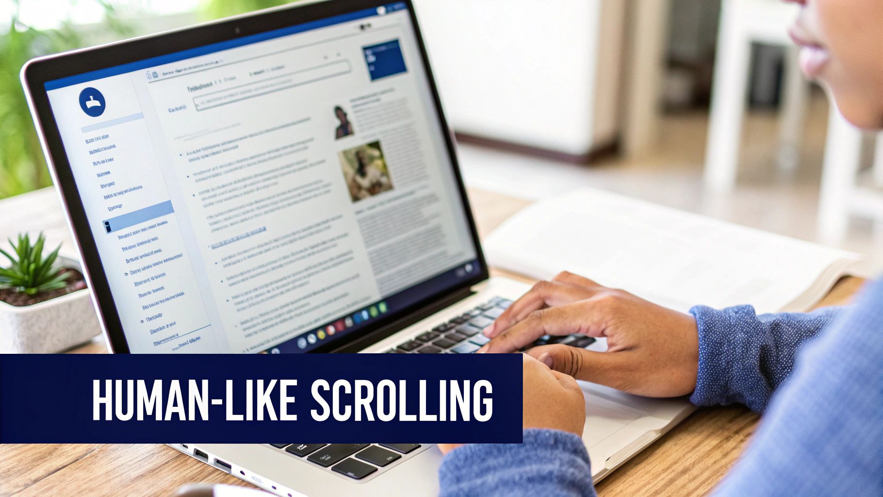 Illustration of a person carefully navigating through a digital maze, symbolizing the cat-and-mouse game of data scraping.