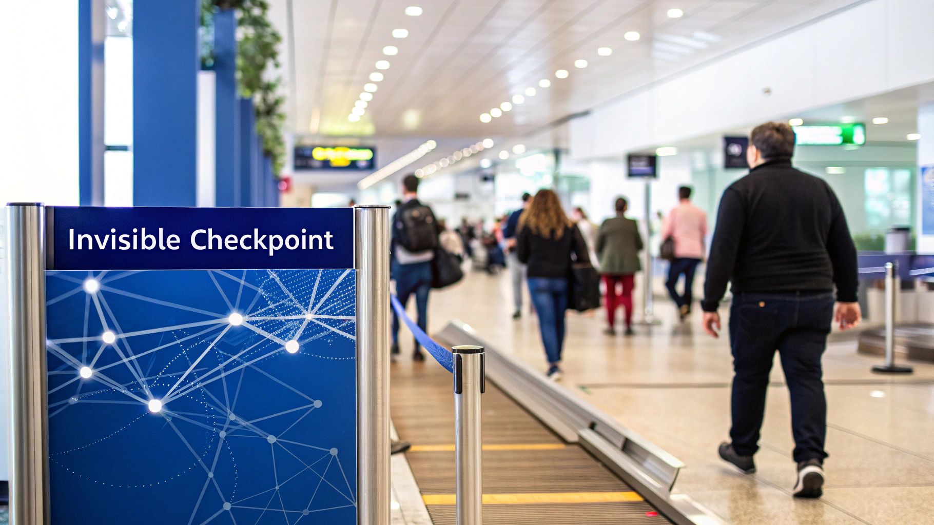 An abstract digital illustration of a transparent proxy server intercepting network traffic in the background.