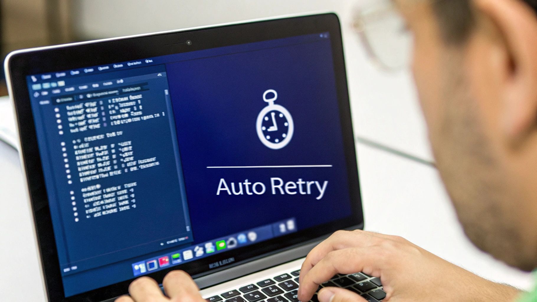 A stylized image of a shield deflecting errors, symbolizing resilience in a web scraper.