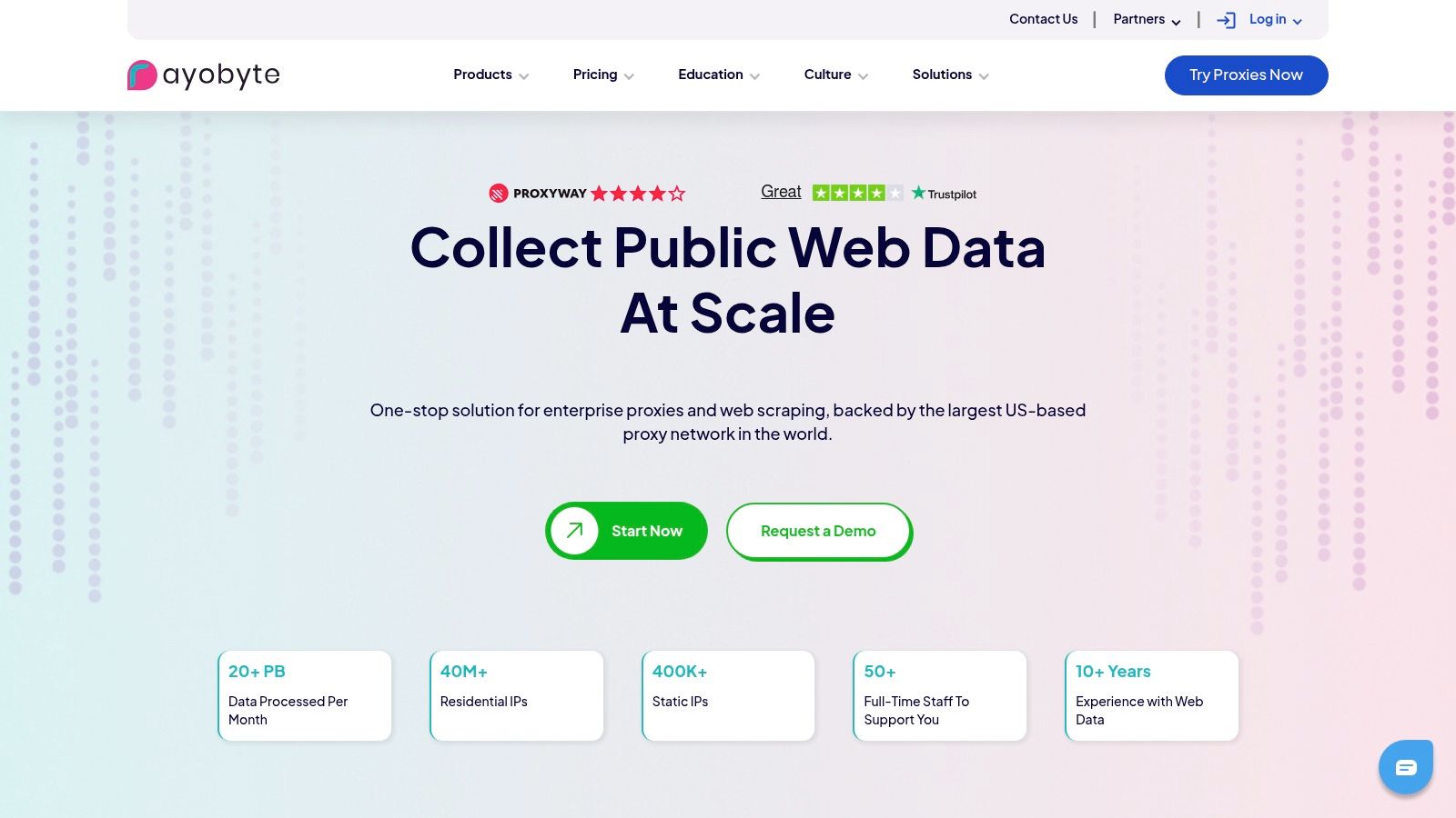 Rayobyte dashboard showcasing proxy management and usage options