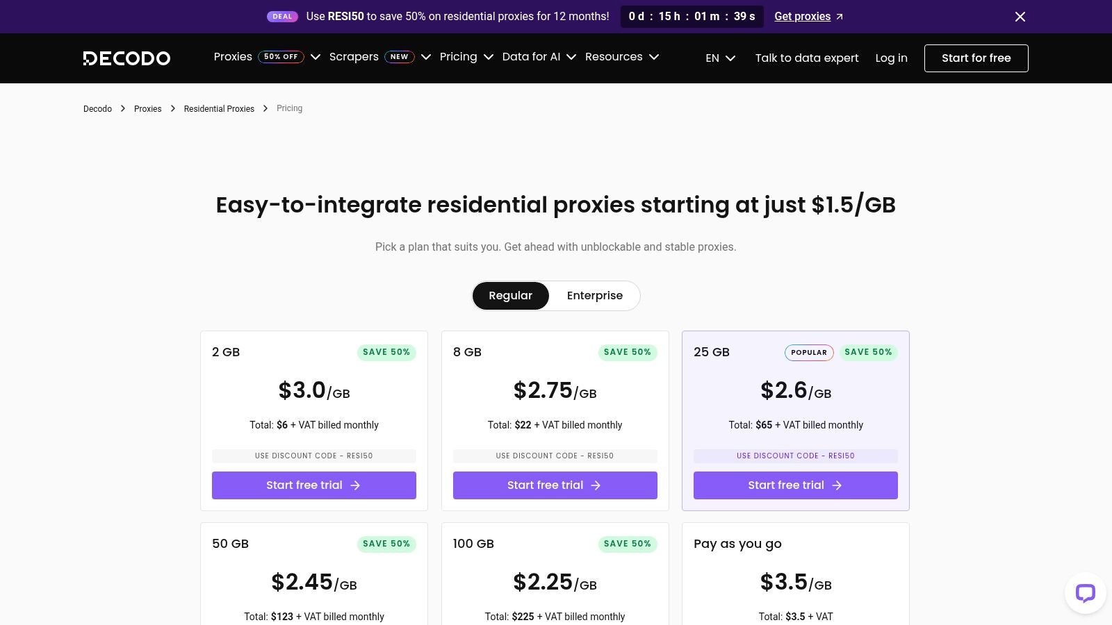 Decodo (formerly Smartproxy)