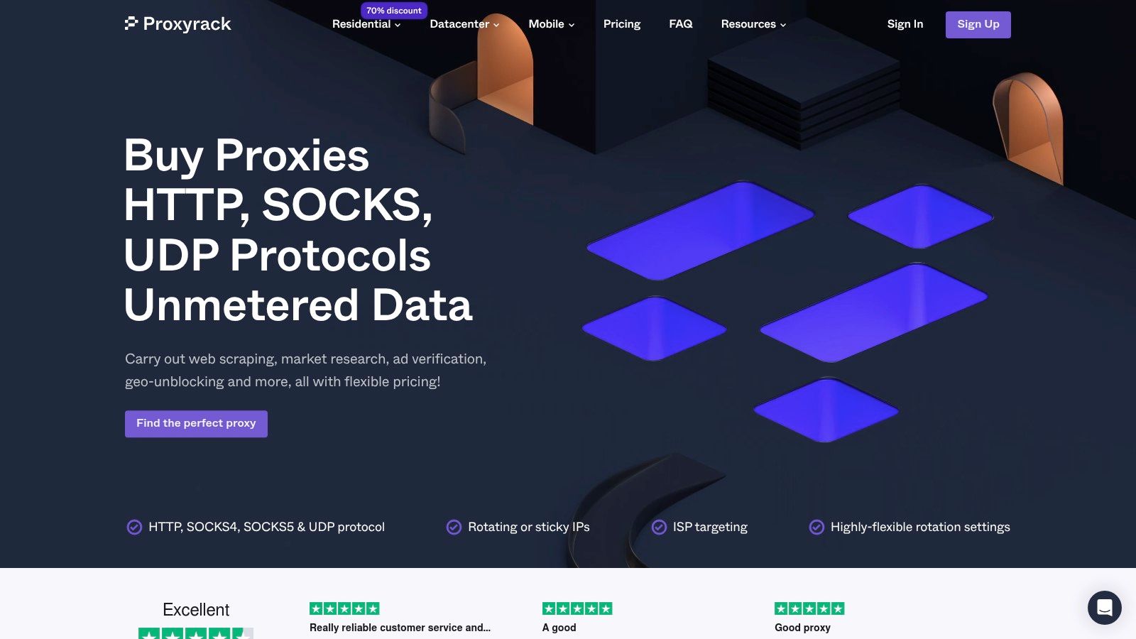 Proxyrack Dashboard showing proxy usage and plan details