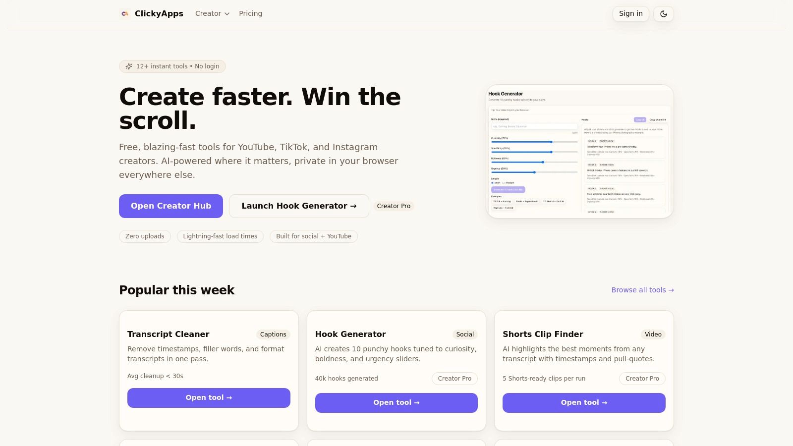 ClickyApps Thumbnail Maker and Resizer Tool