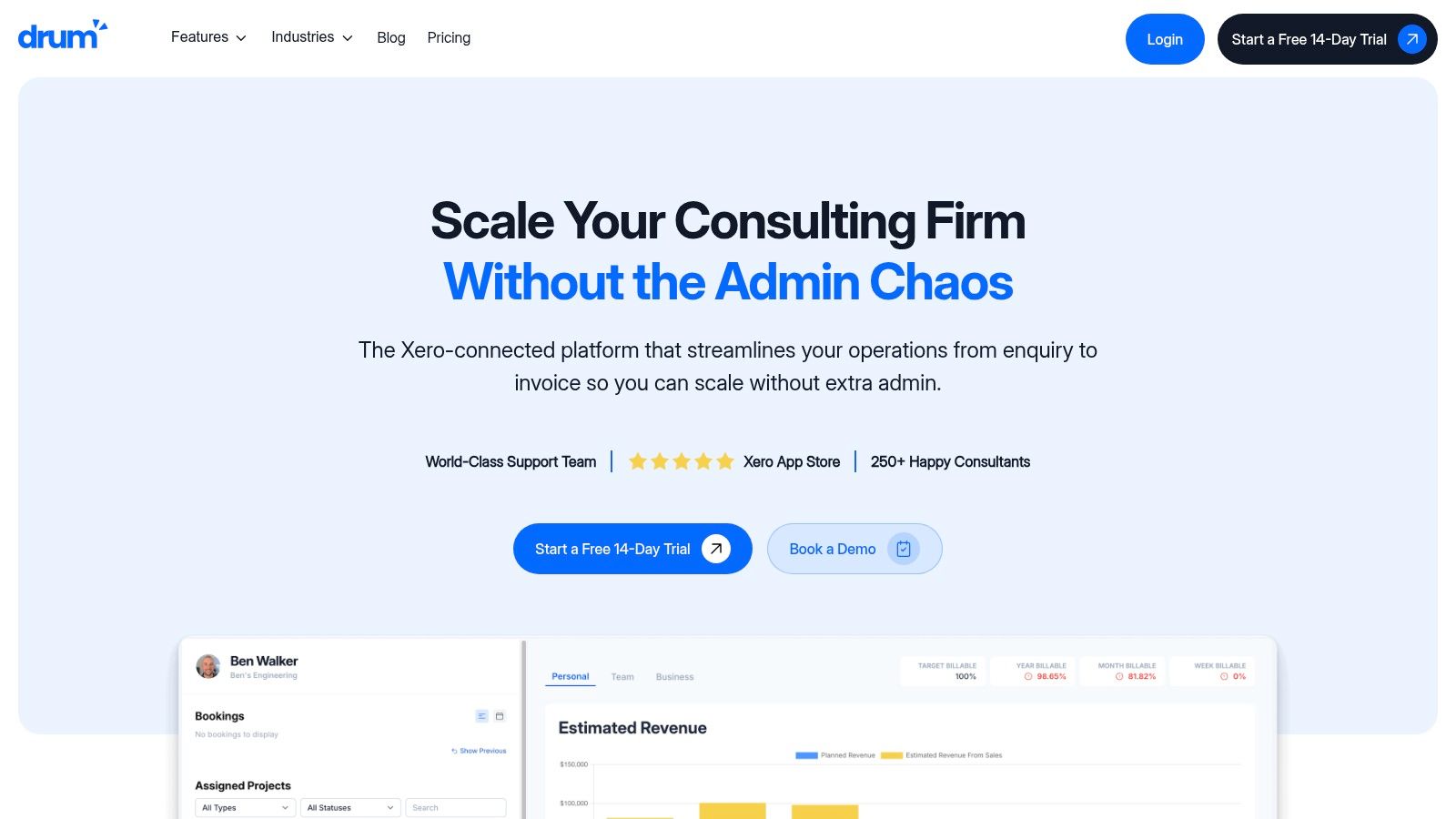 1. Drum: The All-in-One Operating System for Consulting Firms