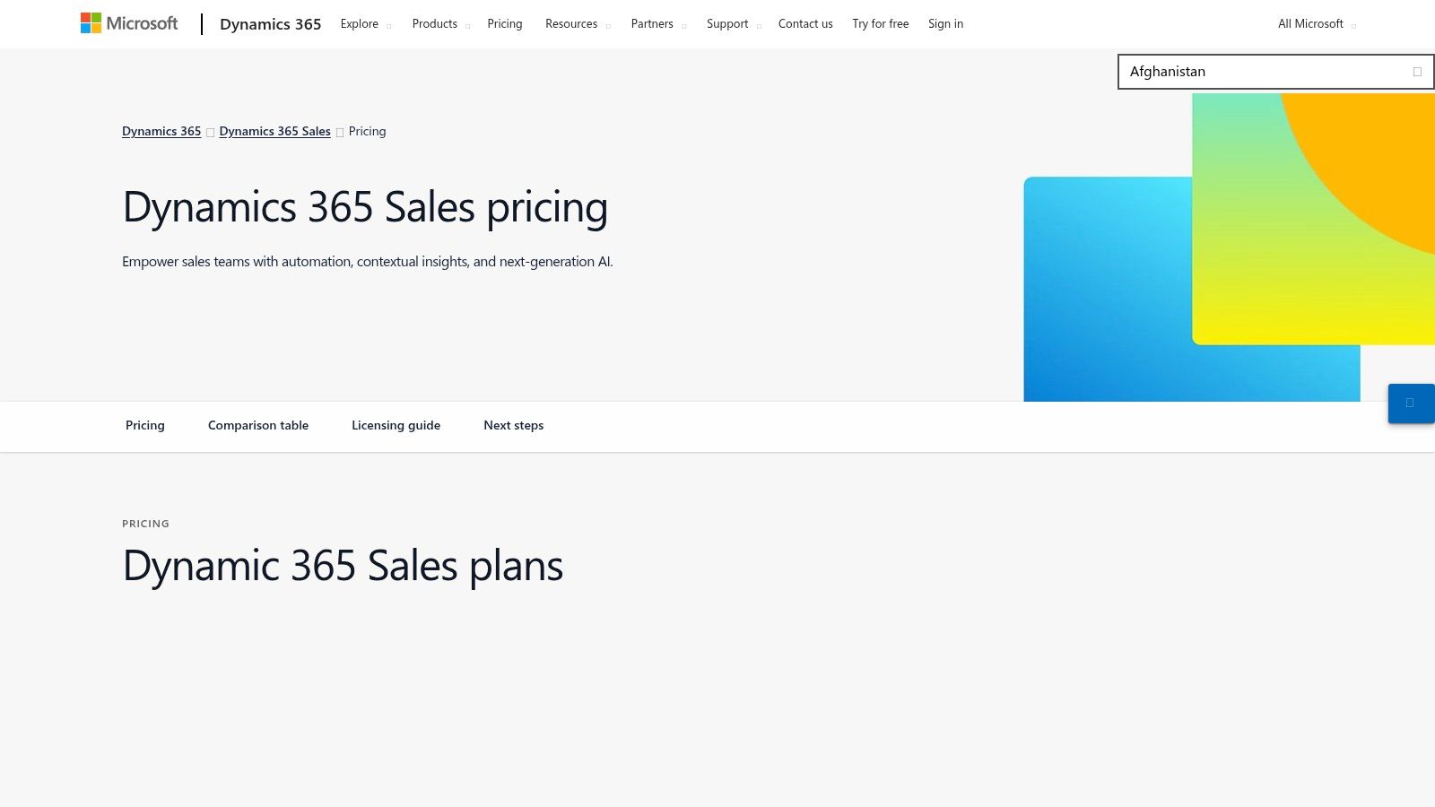 Microsoft Dynamics 365 Sales