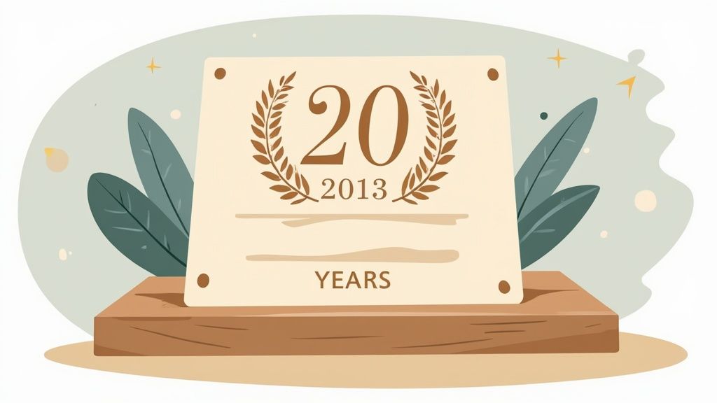 Service Anniversary Recognition Plaque