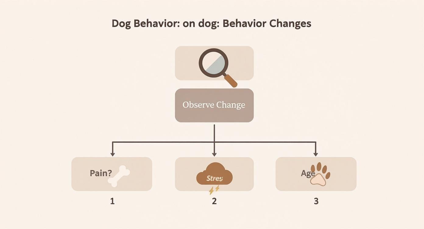 Infographic about dogs behavior change