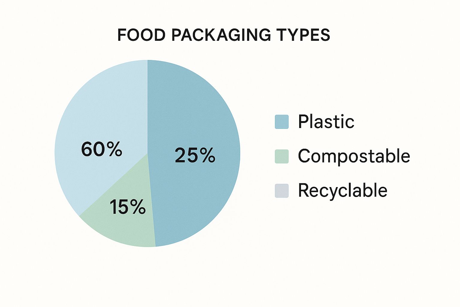 Infographic about sustainable food packaging