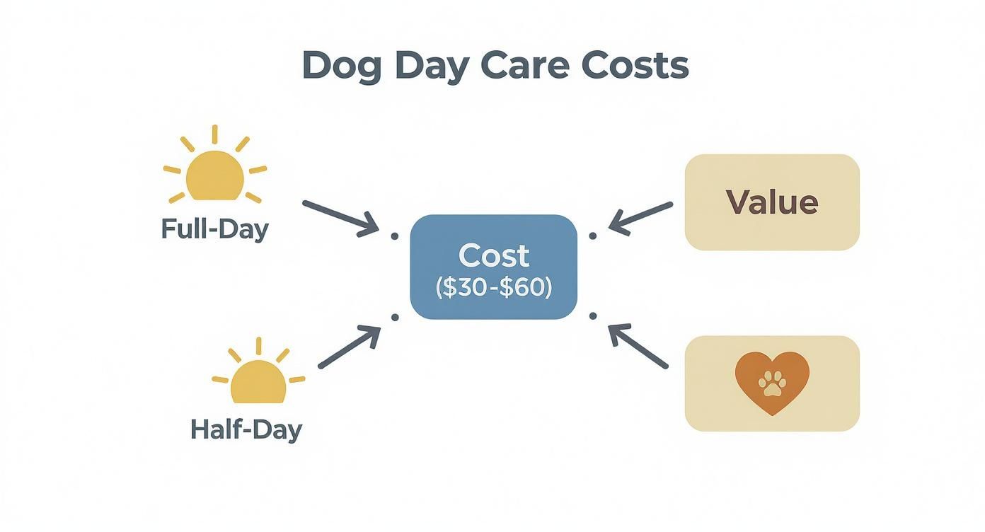 Infographic about how much does dog day care cost