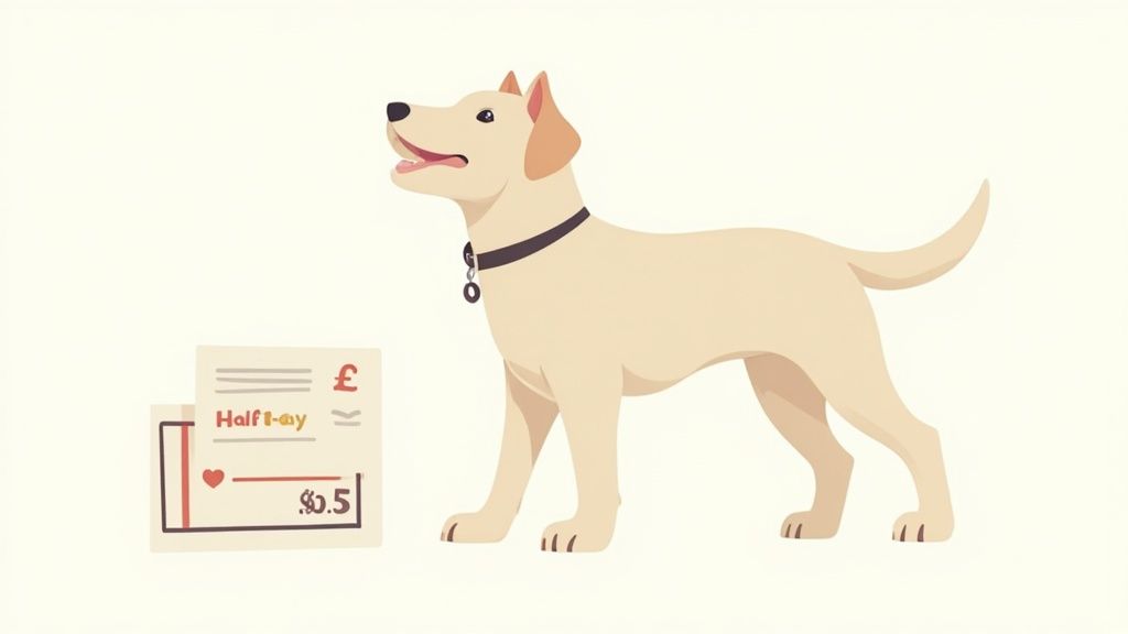 Several happy dogs playing together in a bright, clean doggy daycare facility.