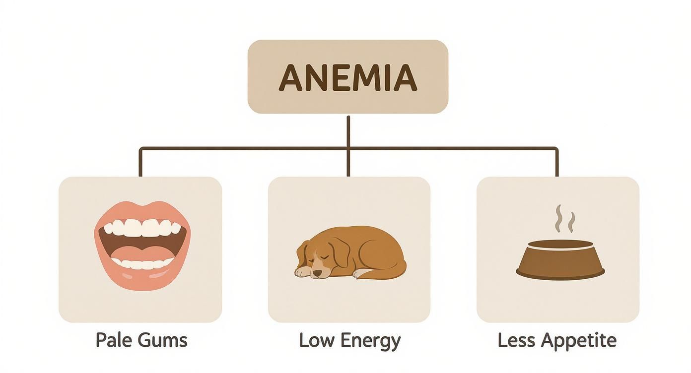 Infographic about anemia in dogs