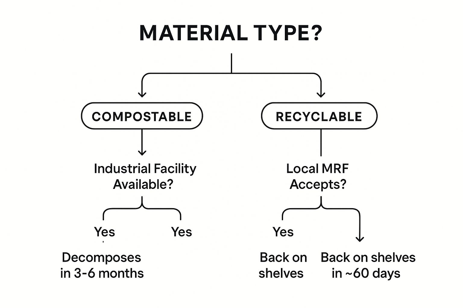 Infographic showing key data about Material Decomposition Process