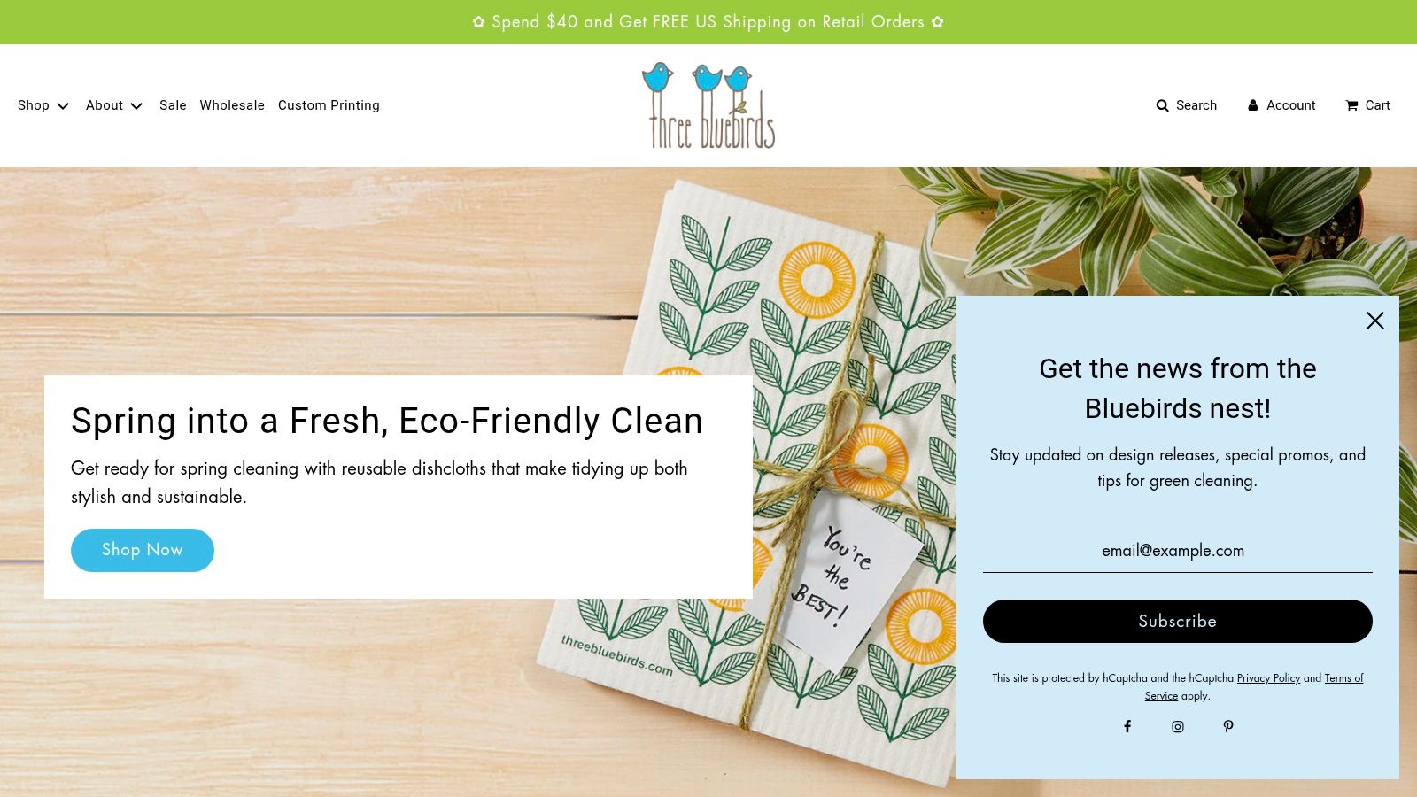 Swedish Dishcloths by Three Bluebirds