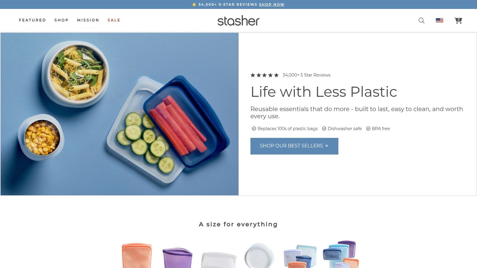 Stasher Silicone Food Storage Bags