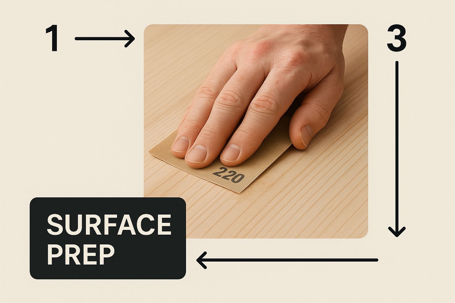 Infographic about how to apply teak oil