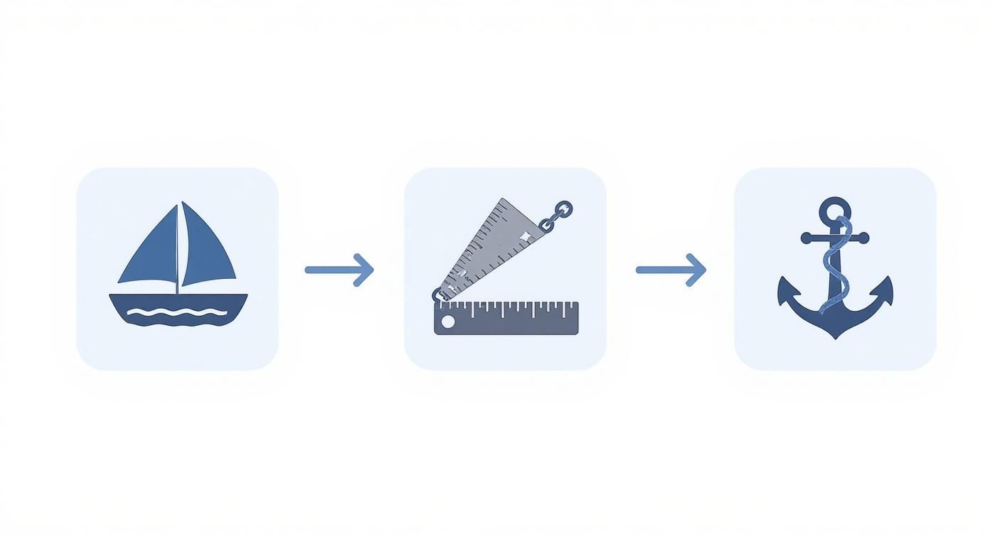 Infographic about boat anchor chain