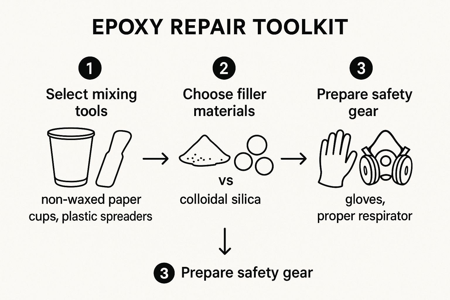 Infographic about epoxy boat repair