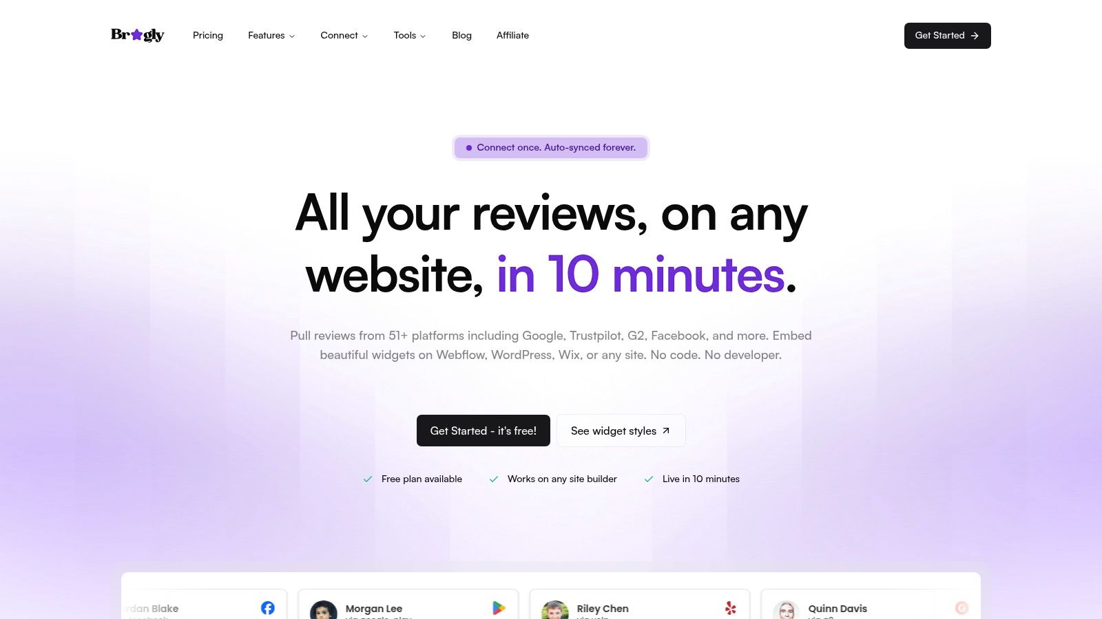 Screenshot from https://bragly.io