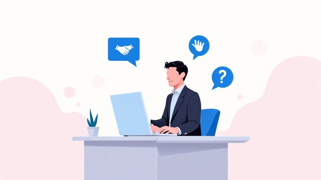 A job seeker responding to recruiters on LinkedIn