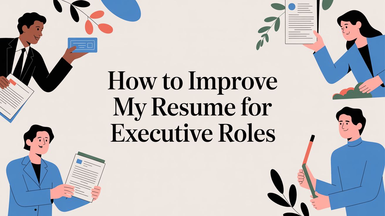 How to improve your resume for an executive roles