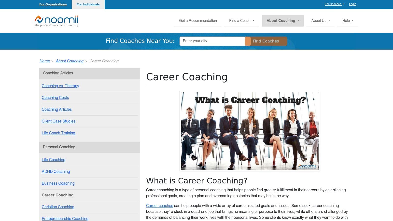 Noomii – Career Coach Directory