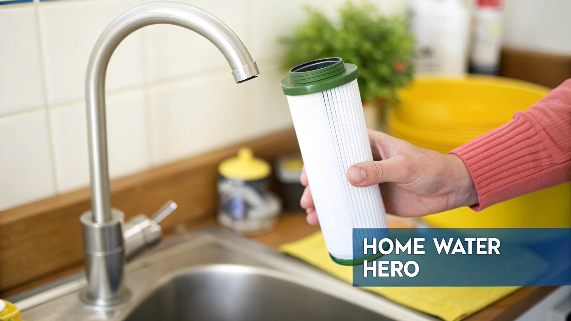 A family in Dubai enjoying clean water from their kitchen tap, thanks to a reliable RO system.