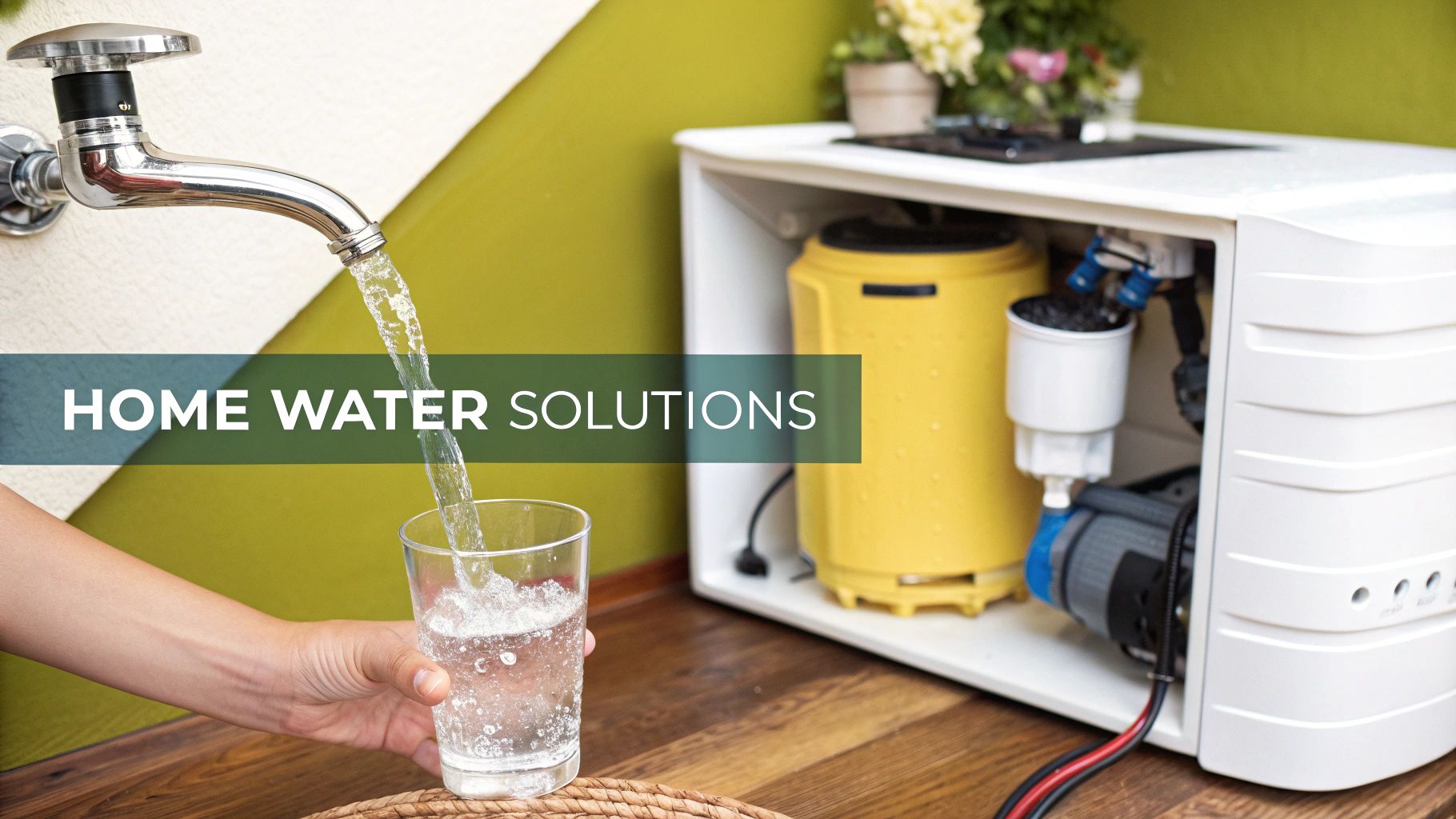 A modern kitchen in a Dubai home featuring an under-sink water filter tap.