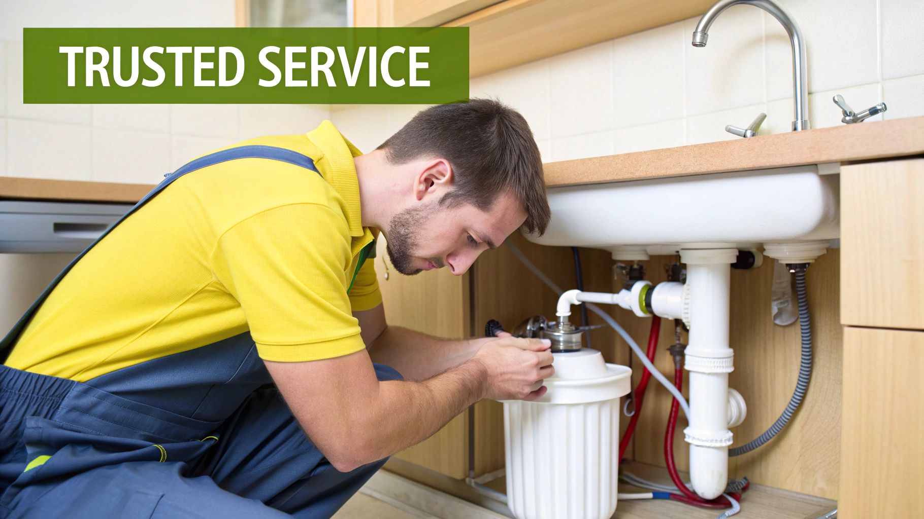 An Aqua Best technician professionally completing a water filter installation Dubai.