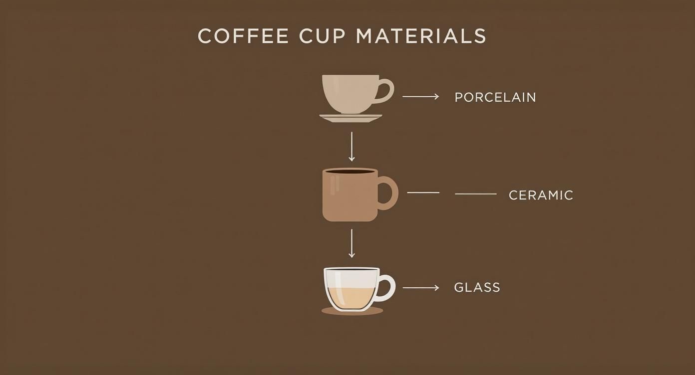 Infographic about coffee cup sets