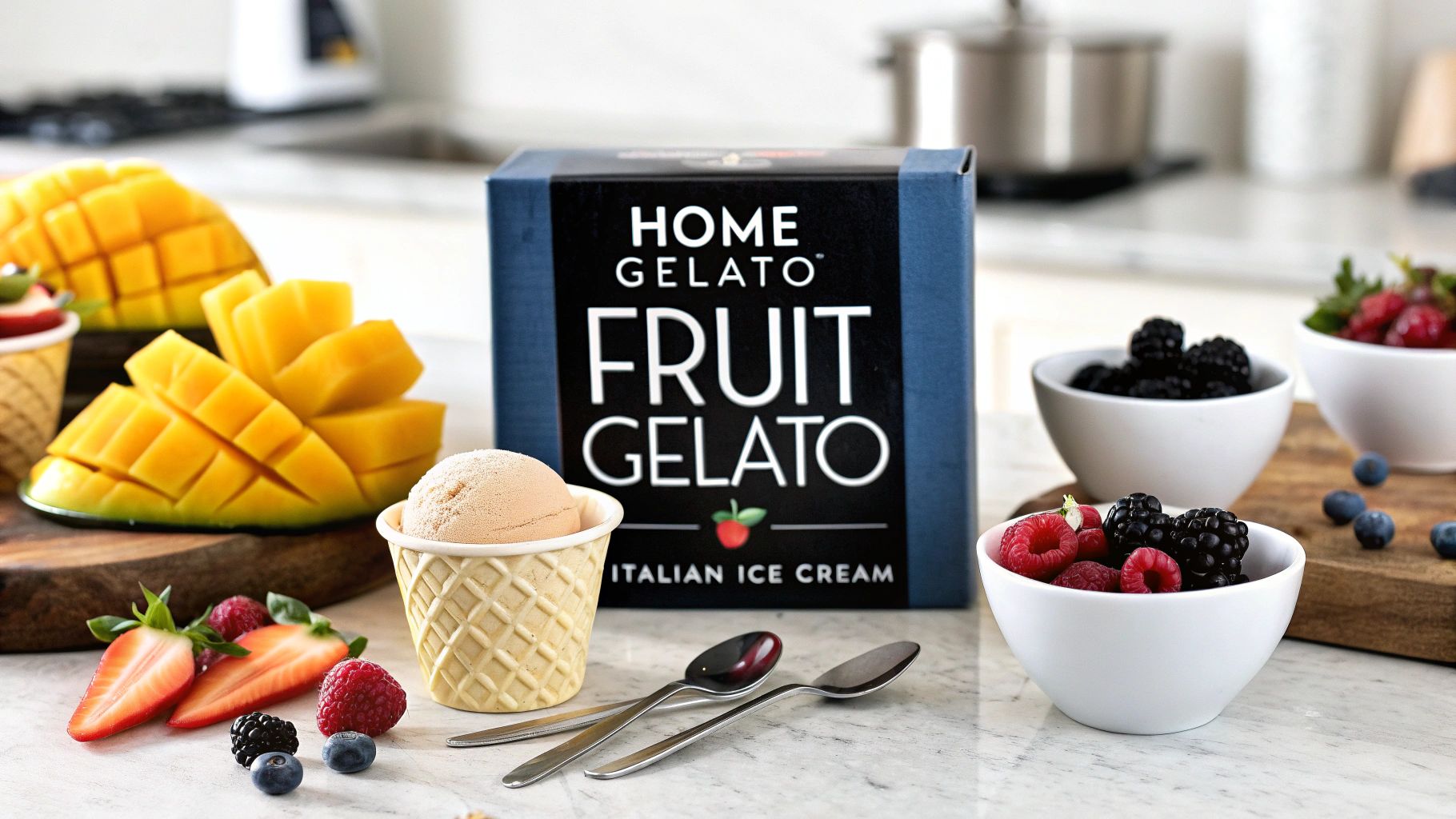 Making Authentic Italian Fruit Ice Cream at Home